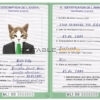 Mali cat Fake PSD Passport | Instant Download