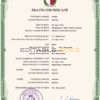 Customizable Malta Death Certificate PSD Templates | Instant Download