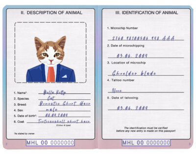 Marshall Islands cat Fake PSD Passport | Instant Download