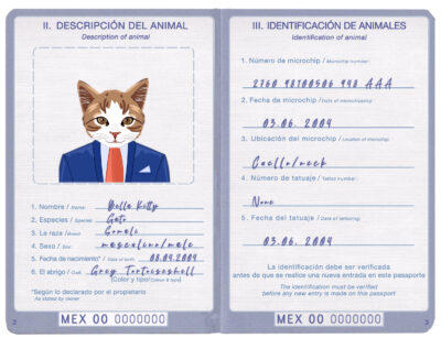 Mexico cat Fake PSD Passport | Instant Download