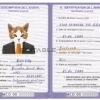 Monaco cat Fake PSD Passport | Instant Download