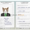 Mongolia cat Fake PSD Passport | Instant Download