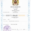 Customizable Morocco Death Certificate PSD Templates | Instant Download