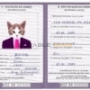 Mozambique cat Fake PSD Passport | Instant Download