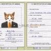 Myanmar cat Fake PSD Passport | Instant Download