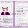 Namibia cat Fake PSD Passport | Instant Download