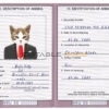 Nauru cat Fake PSD Passport | Instant Download