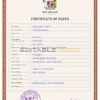 Customizable New Zealand Death Certificate PSD Templates | Instant Download