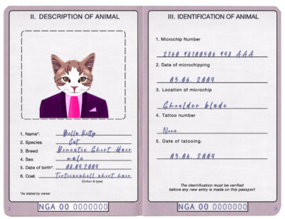 Nigeria cat Fake PSD Passport | Instant Download