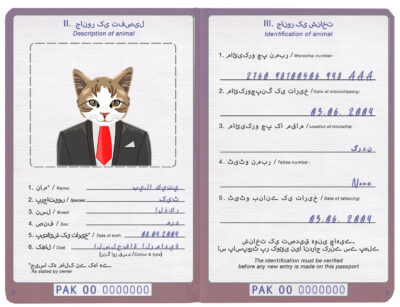 Pakistan cat Fake PSD Passport | Instant Download