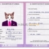Palau cat Fake PSD Passport | Instant Download