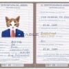 Paraguay cat Fake PSD Passport | Instant Download