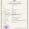 Customizable Romania Death Certificate PSD Templates | Instant Download