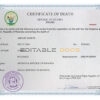 Customizable Rwanda Death Certificate PSD Templates | Instant Download