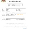 Fillable Saint Kitts and Nevis Death PDF Templates | Blank Docs
