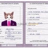 Saint Vincent and the Grenadines cat Fake PSD Passport | Instant Download