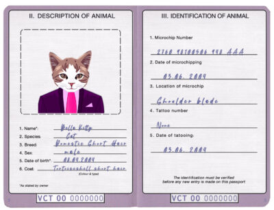 Saint Vincent and the Grenadines cat Fake PSD Passport | Instant Download