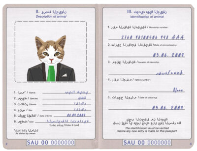 Saudi Arabia cat Fake PSD Passport | Instant Download