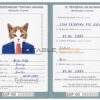 Singapore cat Fake PSD Passport | Instant Download