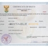 Customizable South Africa Death Certificate PSD Templates | Instant Download