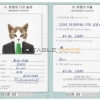 South Korea cat Fake PSD Passport | Instant Download