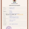 Customizable South Korea Death Certificate PSD Templates | Instant Download