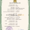 Customizable Sri Lanka Death Certificate PSD Templates | Instant Download