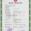 Customizable Switzerland Death Certificate PSD Templates | Instant Download