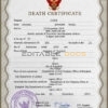 Customizable Thailand Death Certificate PSD Templates | Instant Download