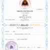 Customizable Timor-Leste Death Certificate PSD Templates | Instant Download