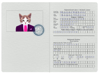 Turkmenistan cat Fake PSD Passport | Instant Download