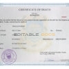 Customizable Tuvalu Death Certificate PSD Templates | Instant Download