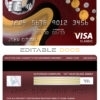 Editable USA Georgia SunTrust bank visa classic card Templates in PSD Format