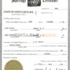 USA South carolina Marriage Certificate | Editable PSD Templates