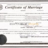 USA Washington district of Columbia Marriage Certificate | Editable PSD Templates