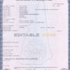 Customizable USA state New Hampshire Death Certificate PSD Templates | Instant Download