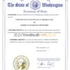 USA washington Marriage Certificate | Editable PSD Templates