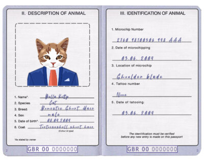United Kingdom cat Fake PSD Passport | Instant Download