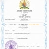Customizable United Kingdom Death Certificate PSD Templates | Instant Download