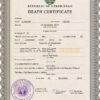 Customizable Uzbekistan Death Certificate PSD Templates | Instant Download