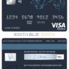 Fillable action water universal visa electron card Templates | Layer-Based PSD
