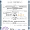 Customizable Alliance Vital Record Universal Death Certificate PSD Templates | Instant Download