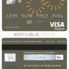 Editable artsy line universal visa electron card Templates in PSD Format