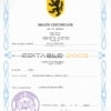 Customizable blackout Death Certificate PSD Templates | Instant Download