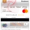 Editable bradesco brasil bank master debit card Templates in PSD Format