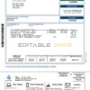 compact circle universal multipurpose utility bill template in Word and PDF format