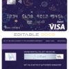 Editable creative space universal visa card Templates in PSD Format