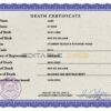 Customizable Death Solutions Universal Death Certificate PSD Templates | Instant Download