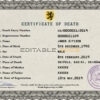 Customizable deathprism Death Certificate PSD Templates | Instant Download