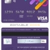 Editable detail line universal visa electron card Templates in PSD Format
